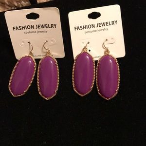 Purple dangle earrings